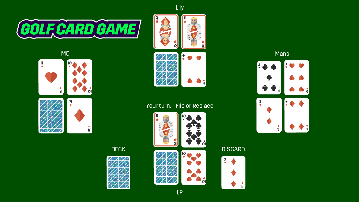 golf card game rules for 3 people